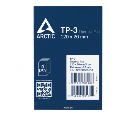 ARCTIC TP-3 120x20mm, 0.5mm - 4 Pack