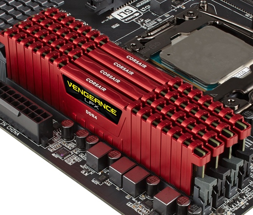 DDR4 64GB 2133MHz Corsair Vengeance LPX Red CL13 KIT4