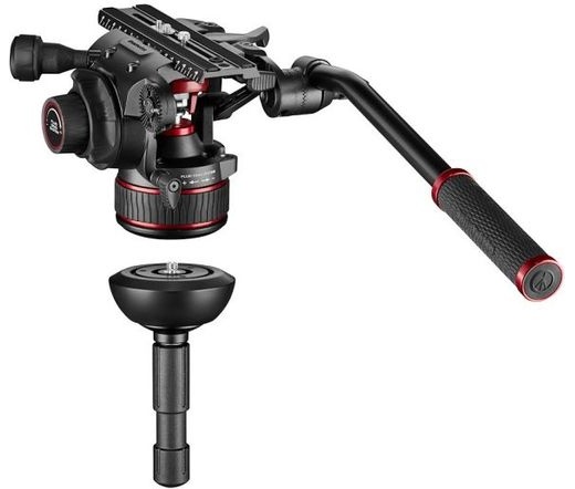 MANFROTTO Nitrotech 612 video fej + alu állvány földterpesz, ikerláb MVK612TWINGA