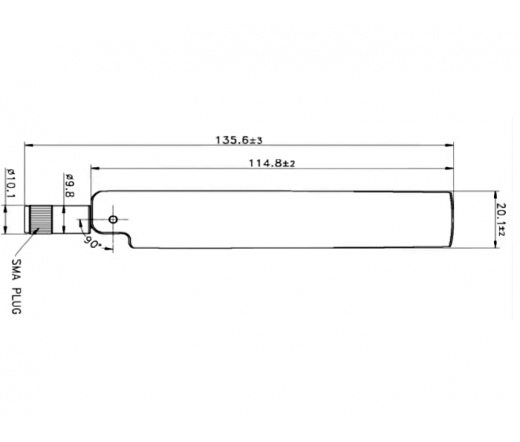 Delock ZigBee Antenna Multi Bluetooth, GSM, LTE, UMTS, WLAN IEEE 802.11 b/g/n SMA 1 ~ 4.3 dBi (88968)