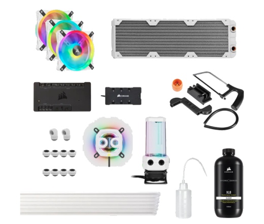 CORSAIR Hydro X Series iCue XH305i RGB Pro Custom Cooling Kit - White