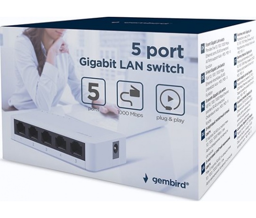 GEMBIRD 5-port Gigabit LAN switch