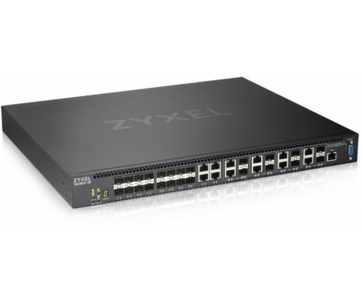 NET ZYXEL XS3800-28 4x10GbE LAN 8x10GbE Combo RJ45/SFP+ 16xSFP+ port L2+ menedzselhető switch