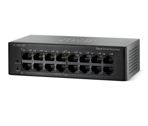 NET Cisco SF110D-16 16-Port Desktop 10/100 Switch