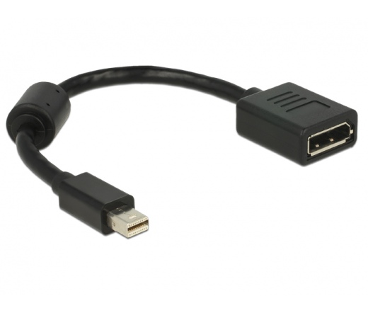 Delock Adapter mini Displayport male > Displayport female fekete