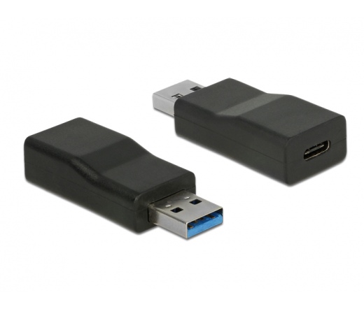 Delock Átalakító USB 3.1 Gen 2 A-típusú csatlakozódugó > USB Type-C típusú csatlakozóhüvely, aktív