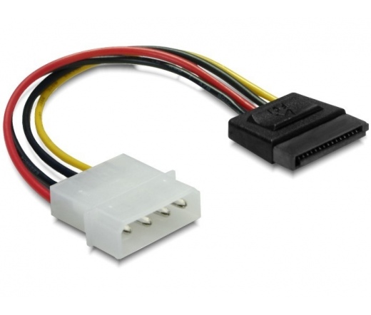 DELOCK Tápkábel Molex 4pin male -> SATA 15pin female (60100)