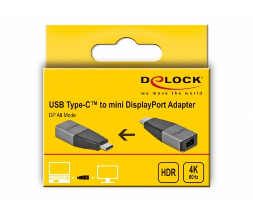 DELOCK USB Type-C - mini DisplayPort (DP Alt Mode) 4K 60Hz kompakt adapter