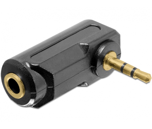 DELOCK Adapter audio sztereo jack 3.5 mm 3pin male / female 90fokos (65364)