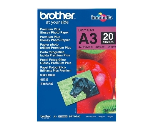 PHOTO PAPER BROTHER BP71GA3 A3 fényes fotópapír (20 lap)