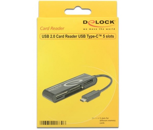 CARD READER DELOCK USB 2.0 Type-C 5in1