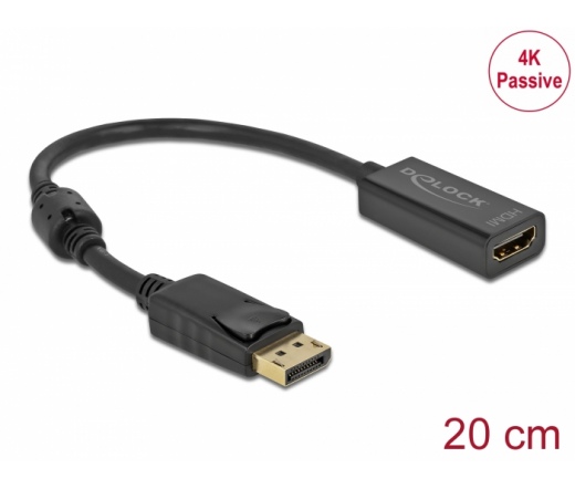 DELOCK Adapter DisplayPort 1.2 apa / HDMI anya 4K passzív fekete