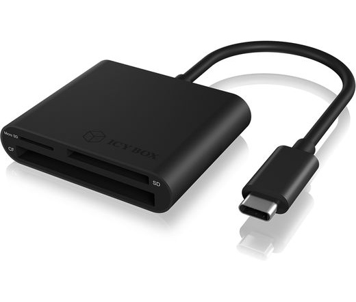 IcyBox External card reader USB Type-C, CF, SD, microSD