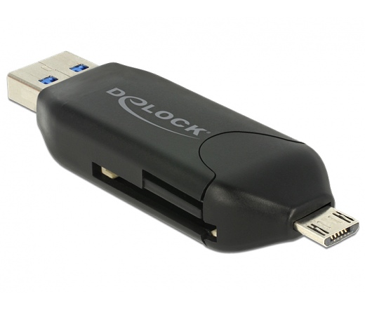 CARD READER DELOCK Micro USB OTG-kártyaolvasó + USB 3.0 A-csatlakozódugó