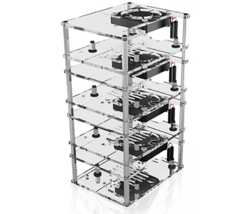 ICY BOX 4bay stackable cluster case for Raspberry Pi® 2, 3 and 4