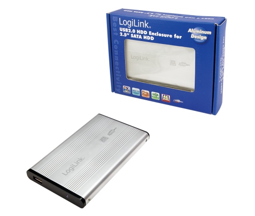 MOBIL RACK LogiLink 2.5" SATA USB2.0 külső ház aluminium