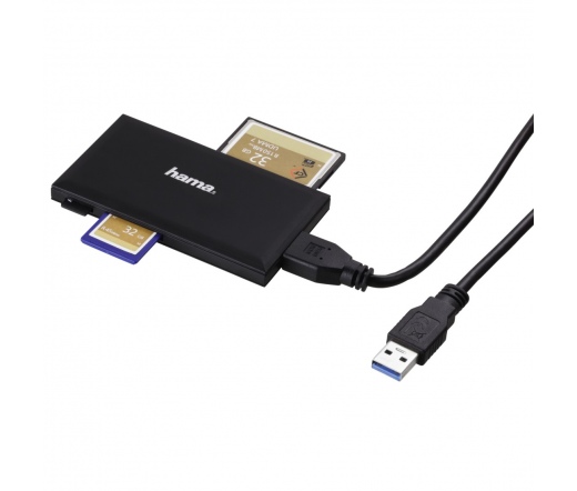 HAMA USB 3.0 SUPERSPEED "SLIM" MULTI KÁRTYAOLVASÓ, FEKETE