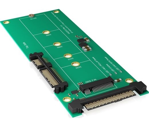 RAIDSONIC Icy Box IB-M2B01 Converter board for M.2 SSD to SATA or U.2 host