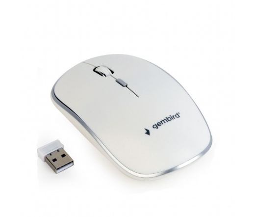 MOUSE GEMBIRD MUSW-4B-01-W wirelesss fehér