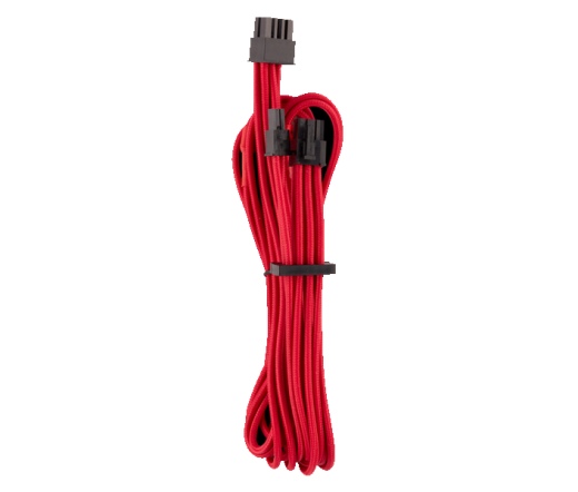 CORSAIR Premium Individually Sleeved PCIe Cables (Single Connector) Type 4 Gen 4 – Red