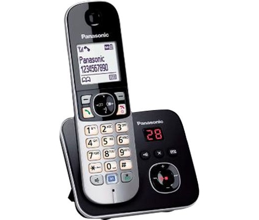 TEL PANASONIC KX-TG6821PDB DECT fekete