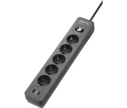 APC Essential SurgeArrest 5 outlets 2 USB Ports 230V Germany Black