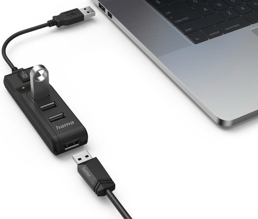 HAMA FIC 4 portos USB 2.0 hub kapcsolóval