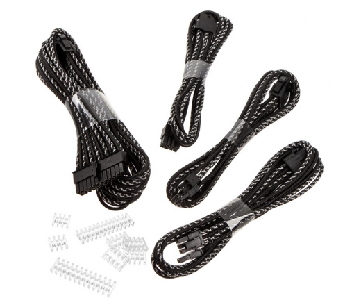 PHANTEKS Extension Cable Set 500mm X-Muster - fekete/ezüst