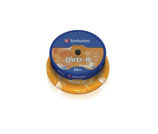 VERBATIM DVD-R 4,7GB 16X CAKE*25  43522