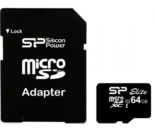 Card MICRO SDXC Silicon Power 64GB UHS-I Elite 1 Adapter (50MB/s | 15MB/s) CL10