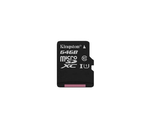 Card MICRO SD Kingston 64GB Canvas UHS-I CL10 adapter nélkül