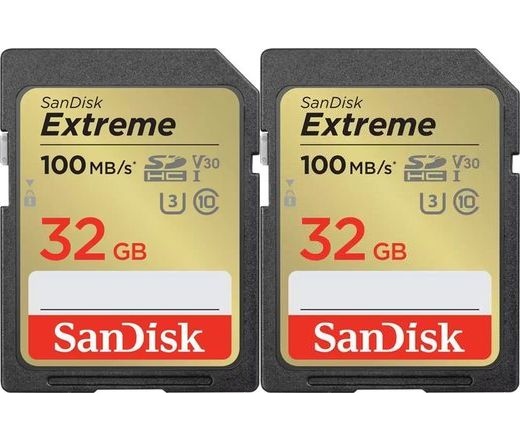 SANDISK Extreme SDHC 100/60MB/s UHS-I U3 V30 32GB 2-pack