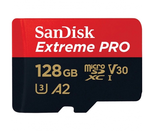 SANDISK Extreme Pro microSDXC 200/90MB/s A2 C10 V30 UHS-I U3 128GB