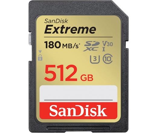 SANDISK Extreme SDXC 180/130MB/s UHS-I U3 V30 512GB