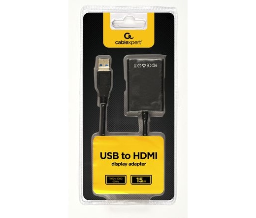 GEMBIRD USB to HDMI display adapter, black