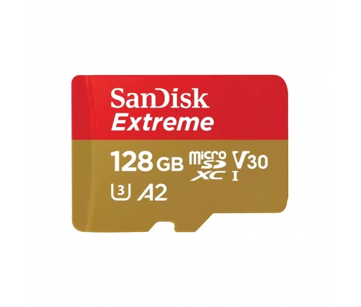 SANDISK Extreme microSDXC 190/90MB/s A2 C10 V30 UHS-I U3 128GB