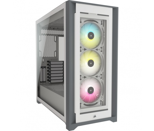 CORSAIR iCUE 5000X RGB Tempered Glass Mid-Tower ATX PC Smart Case White