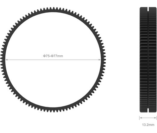 SMALLRIG Seamless Focus Gear Ring 75-77