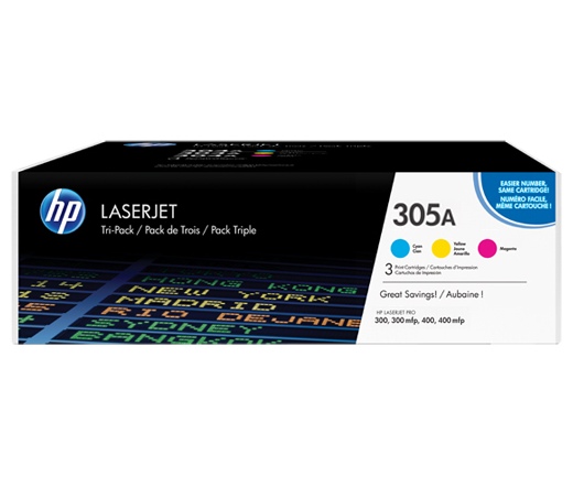 Toner HP 305A C/M/Y Pack (CF370AM)