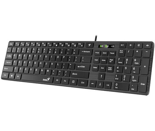 GENIUS Keyboard SlimStar 126 USB Black HU