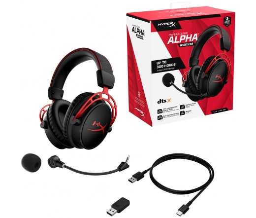 HP HyperX Cloud Alpha - Wireless Gaming Headset (Black-Red)