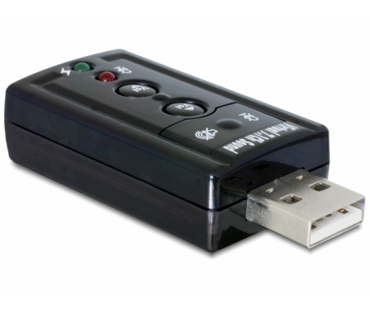 DELOCK USB 2.0 Hangkártya Virtual 7.1 - 24bit/96kHz S/PDIF