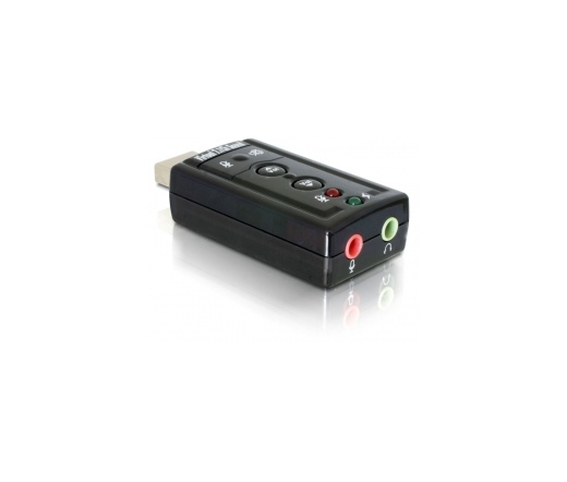 SOUND CARD DELOCK USB Hangkártya 7.1 Fekete (61645)