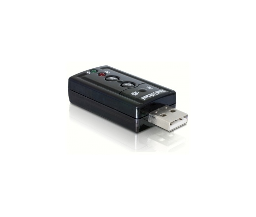 SOUND CARD DELOCK USB Hangkártya 7.1 Fekete (61645)