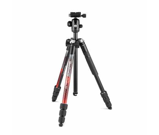 MANFROTTO Element MII állvány Alu 4 szekció, gömbfej, piros MKELMII4RD-BH