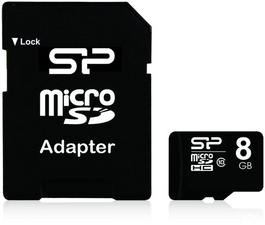 Card MICRO SDHC Silicon Power 8GB 1 Adapter CL10