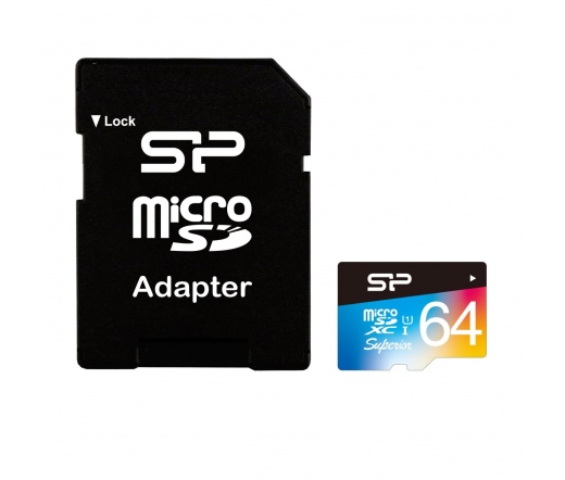 Card MICRO SDHC Silicon Power 64GB UHS-I Superior 1 Adapter (90MB/s | 45MB/s) U1