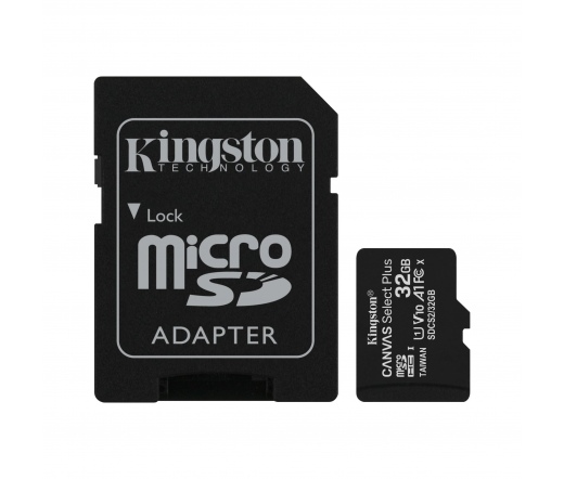 Card Micro SDHC Kingston 32GB Canvas Select Plus 100R A1 C10 Adapter nélkül