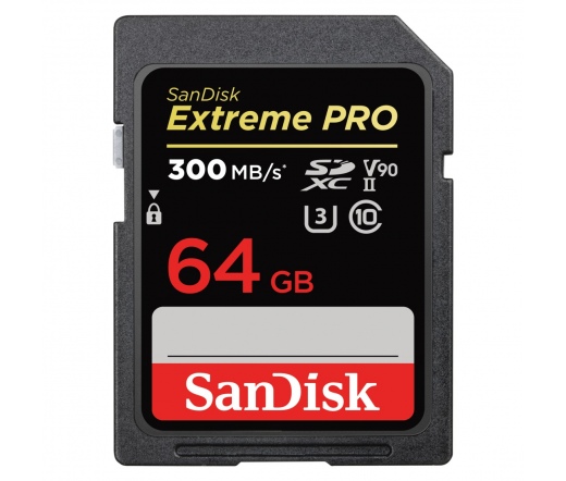 SANDISK Extreme PRO SDXC 64GB UHS-II 300MB/s CL10, U3, V90