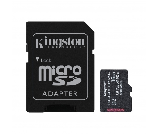 KINGSTON Industrial microSDHC CL10 UHS-I U3 V30 A1 16GB + adapter